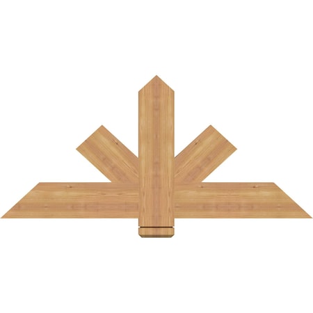 Ekena Millwork Kennewick Timber Gable Bracket, Western Red Cedar, 48"W x 22"H x 1 1/2"D x 5 1/2"F, 11/12 Pitch GBW048X22X0206KEN00SWR